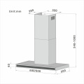 T-Form Chimney Cooker Hood Touch Control Schornstein